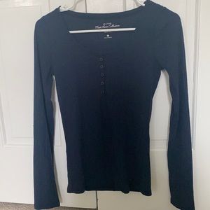 Hollister blue Henley top